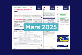 Lettre aux prestataires de formation - Mars 2025